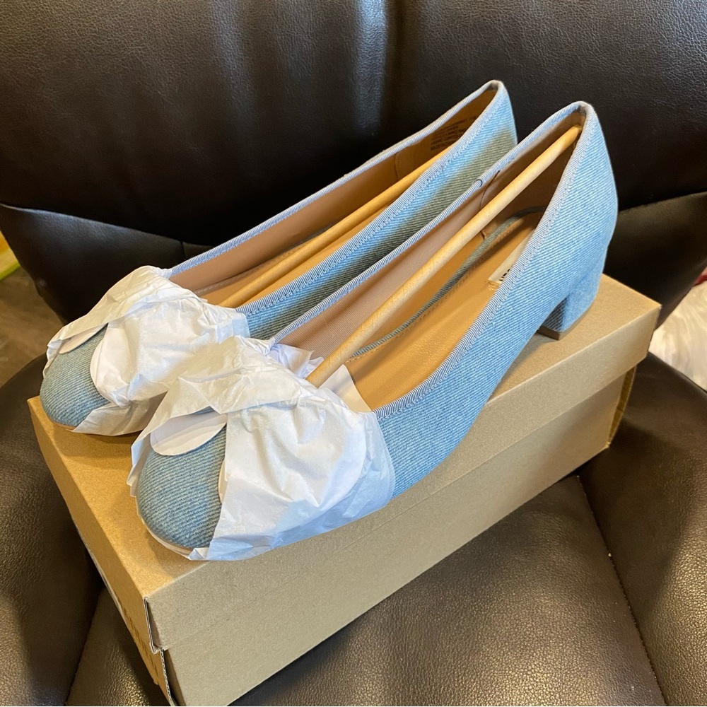 Steve Madden Cherish pump heel denim fabric size 11